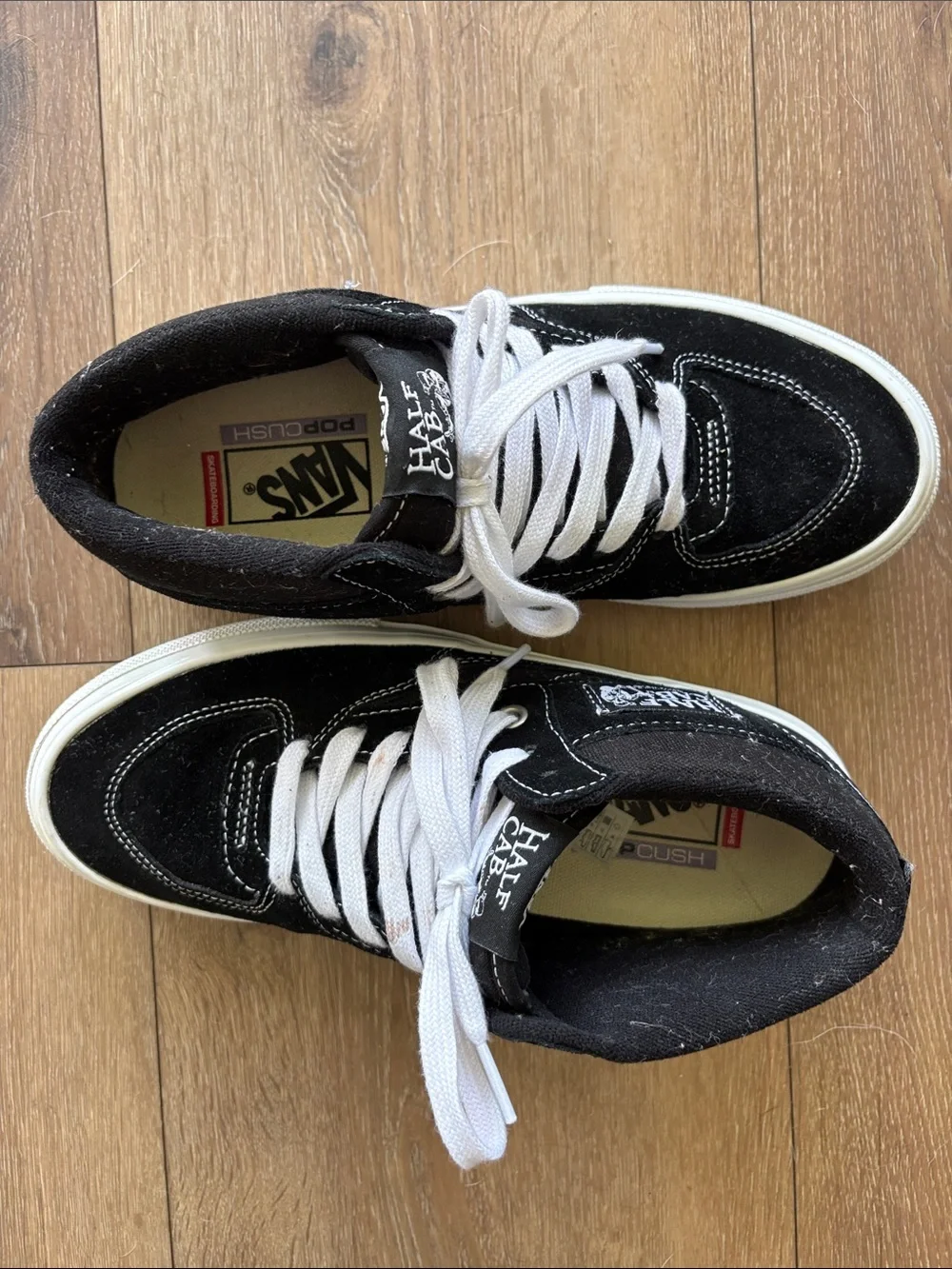 Vans Black and White Half Cab Skate Sneakers